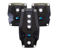 NRG Innovations - NRG Innovations Brushed Aluminum Sport Pedal M/T - Black w/Black Rubber Inserts - Image 2