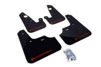 Rally Armor 2007+ Mitsubishi Lancer (doesn't fit Sportback) UR Black Mud Flap w/ Red Logo