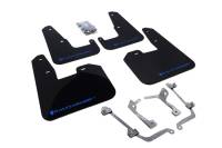 Rally Armor - Rally Armor V2 08-11 STI (hatch only) / 11 WRX (hatch only) UR Black Mud Flap w/ Blue Logo - Image 2