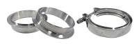 Torque Solution - Torque Solution Stainless Steel V-Band Clamp & Flange Kit - 3in (76mm) - Image 1