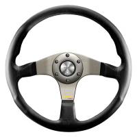 Momo - Momo Tuner Steering Wheel 350 mm - Black Leather/Red Stitch/Anth Spokes - Image 2