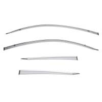 WellVisors Side Window Deflectors Honda Civic Coupe 2016+ w/ Chrome Trim