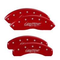 MGP Caliper Covers Red finish, Silver Lightning (F-150) for 1999-2003 Ford F-150 / 2004-2004 Ford F-150 Heritage