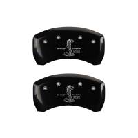 MGP Caliper Covers Rear Black finish, Silver GT500 Shelby (Rear Only) for 2005-2014 Ford Mustang