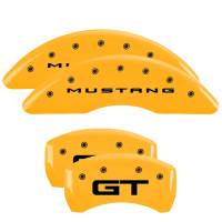 MGP Caliper Covers Yellow finish, Black Mustang / GT (2015) for 2015-2020 Ford Mustang