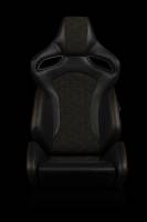 BRAUM Racing Orue S Series Sport Seats - Honeycomb Alcantara (Orange Stitching) - Pair