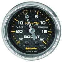 AutoMeter Carbon Fiber 52mm 20 PSI Mechanical Boost Gauge