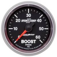 AutoMeter - AutoMeter Sport-Comp II Mechanical 52mm 0-60 PSI Mechanical Boost Gauge - Image 1