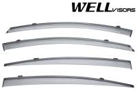 WellVisors Side Window Deflectors Hyundai Elantra 17-20 sedan with black trim