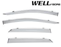 WellVisors Side Window Deflectors Lexus RX350 RX450h 2016+ With Chrome Trim