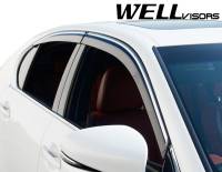 WellVisors - WellVisors Side Window Deflectors Lexus GS350 GS450h GS200t 13-20 with Chrome Trim - Image 3