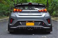 Rally Armor - Rally Armor 2019+ Hyundai Veloster Turbo R-Spec UR Red Mud Flap w/ White Logo - Image 2