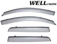 WellVisors Side Window Deflectors Mitsubishi Outlander 07-13 With Black Trim