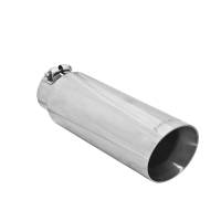 Flowmaster - Flowmaster Exhaust Tip - 4.00 In. Angle Cut Polished Ss Fits 3.00 In. Tubing (Clamp On) - Image 2