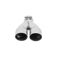 Flowmaster - Flowmaster Exhaust Tip - 3.00 In. Dual Angle Cut Polished Ss Fits 2.50 In. Tubing (Clamp On) - Image 3