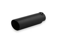 Flowmaster Universal Exhaust Tip - 2.50 In. Black Angle Cut (Clamp On)