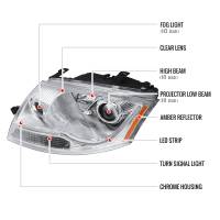 Spec'D Tuning Products - Spec-D 1999-2006 Audi TT LED Bar Projector Headlights (Chrome Housing/Clear Lens) - Image 6