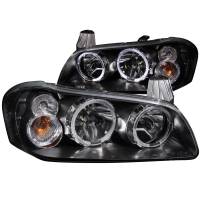 ANZO 2002-2003 Nissan Maxima Crystal Headlights w/ Halo Black