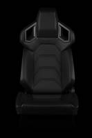 BRAUM Racing Alpha X Series Sport Seats - Black & Black Stitching - Low Base Version - Pair