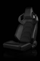 BRAUM RACING SEATS & MORE - BRAUM Racing Alpha X Series Sport Seats - Black & Black Stitching - Low Base Version - Pair - Image 2