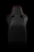 BRAUM RACING SEATS & MORE - BRAUM Racing Venom-X Series Fixed Back Bucket Seat - Black Diamond / Red Stitching - Each - Image 4