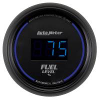 AutoMeter Cobalt Digital 52.4mm Black Programmable Empty-Full Range Fuel Level Gauge