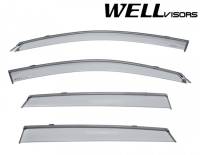 WellVisors Side Window Deflectors Mercedes Benz X253 GLC Class 16+ with Black Trim