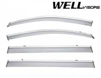 WellVisors Side Window Deflectors Nissan Quest 11-17 with Chrome Trim