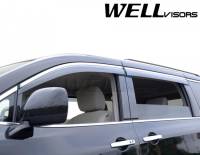 WellVisors - WellVisors Side Window Deflectors Nissan Quest 11-17 with Chrome Trim - Image 2