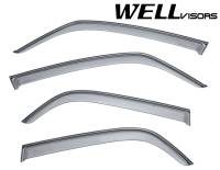 WellVisors Side Window Deflectors Suzuki SX4 Hatchback 07-13 with Black Trim