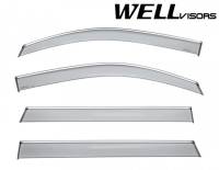 WellVisors Side Window Deflectors Chevrolet Tahoe/GMC Yukon/Cadillac Escalade 15-20 with Chrome trim