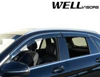 WellVisors - WellVisors Side Window Deflectors Mercedes Benz X253 GLC Class 16+ with Chrome Trim - Image 3