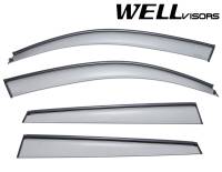 WellVisors Side Window Deflectors BMW E84 X1 12-15 With Black Trim