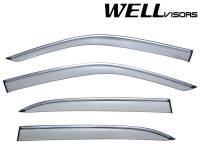 WellVisors Side Window Deflectors Lexus LS430 01-06 With Chrome Trim