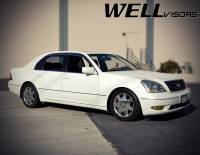 WellVisors - WellVisors Side Window Deflectors Lexus LS430 01-06 With Chrome Trim - Image 2