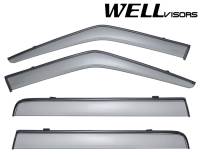 WellVisors Side Window Deflectors Land Rover LR3 LR4 05-16 With Black Trim