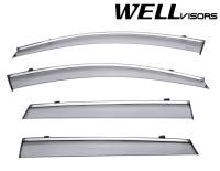 WellVisors Side Window Deflectors Kia Sorento 16-20 with Chrome Trim