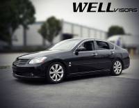 WellVisors - WellVisors Side Window Deflectors Infiniti M35 M45 06-10 With Chrome Trim - Image 2