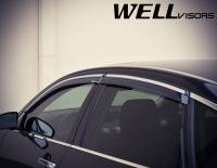 WellVisors - WellVisors Side Window Deflectors Infiniti M35 M45 06-10 With Chrome Trim - Image 4