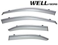 WellVisors Side Window Deflectors Acura TSX 09-14 With Chrome Trim