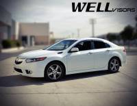 WellVisors - WellVisors Side Window Deflectors Acura TSX 09-14 With Chrome Trim - Image 2