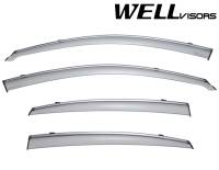 WellVisors Side Window Deflectors Nissan Altima 13-18 With Chrome Trim