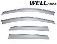 WellVisors Side Window Deflectors Honda CRV 07-11 With Chrome Trim