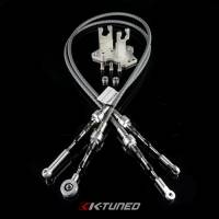 K-Tuned H/F Series Cable Bracket w/Race-Spec Shifter Cables - To use RSX Style Shifter