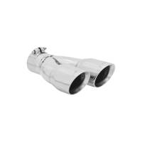 Flowmaster - Flowmaster Exhaust Tip - 3.00 In Dual Angle Cut Polished Ss Fits 2.50 In. (Clamp On) - Image 2