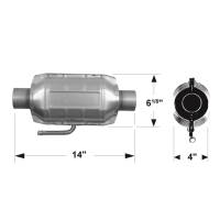 Flowmaster Catalytic Converters - Flowmaster Universal 220 Series (49 State) Catalytic Converter - 2.25 In. In/Out - Image 4