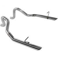 Flowmaster - Flowmaster 87-93 Mustang Prebent Tailpipes - 2.50 In. Rear Exit W/Stainless Tips (Pair) - Image 1