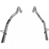 Flowmaster - Flowmaster 87-93 Mustang Prebent Tailpipes - 2.50 In. Rear Exit W/Stainless Tips (Pair) - Image 2