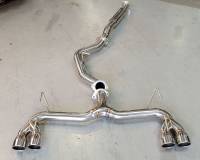 Agency Power Stainless Tip Catback Exhaust with o Muffler Subaru STI Hatch 08-14, WRX Hatch 11-14