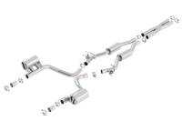 Borla 15-17 Challenger SRT 392/ Scat Pack 6.4L Cat Back Exhaust Touring 2.75in Diameter No Tip